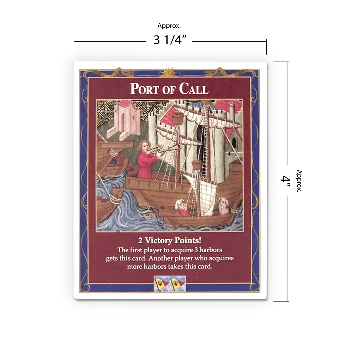 Port of Call (Harbor Master) Game Card compatible with Catan's Settlers of Catan (4th Edition), Seafarers and Catan Expansions