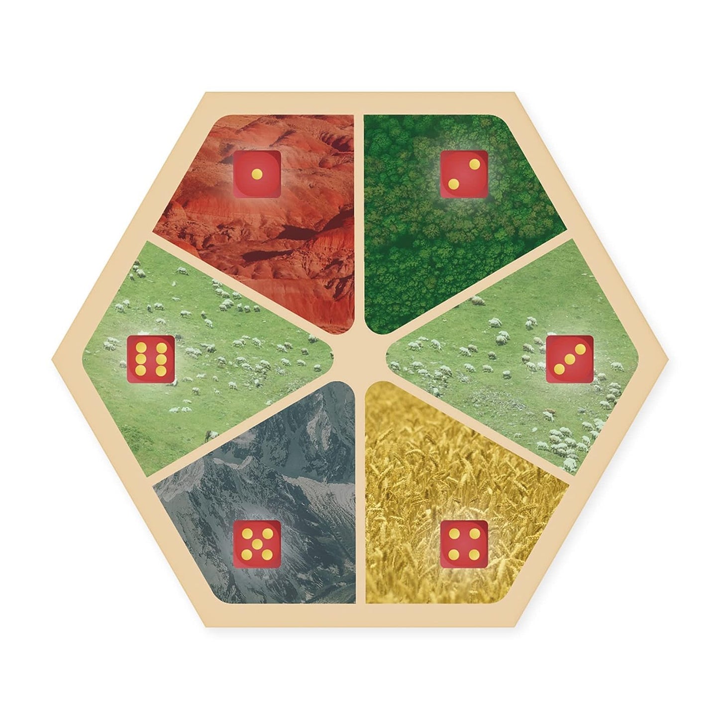 Amalgam Multi-Resource Replacement Hex Scenario compatible with Catan's Settlers of Catan, Seafarers, Cities and Knights and Catan Expansions