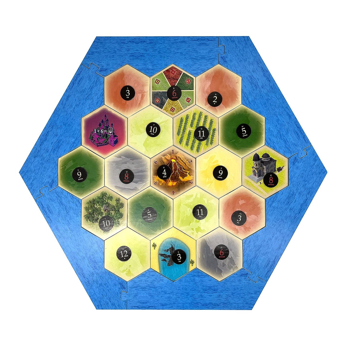 Thieves' Guild (Wedding Chapel) Scenario Hex compatible with Catan's Settlers of Catan, Seafarers and Catan Expansions