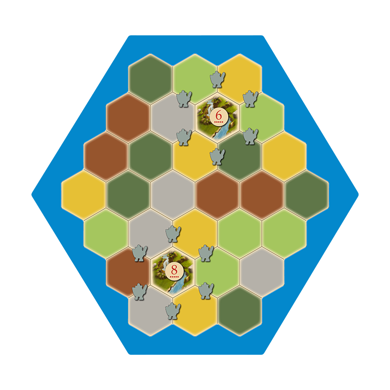 Dark Knights Scenario compatible with Catan's Settlers of Catan and Seafarers