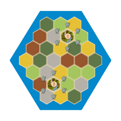 Dark Knights Scenario compatible with Catan's Settlers of Catan and Seafarers