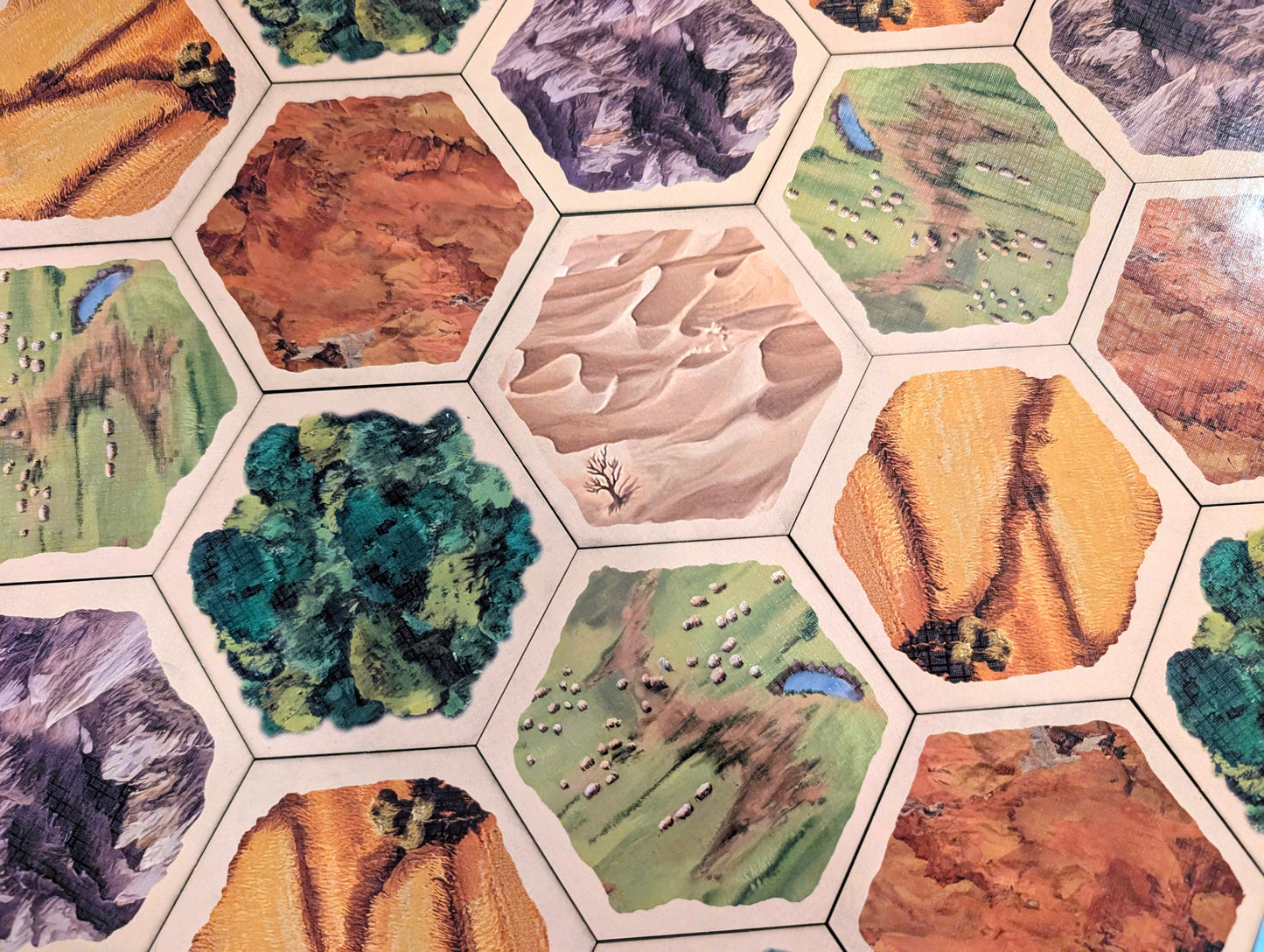 UV-Coated Easy Clean Replacement Hex Set compatible with Catan 6th Edition
