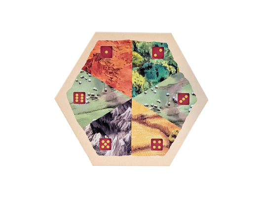 Amalgam Multi-Resource Replacement Hex Scenario compatible with Catan's Settlers of Catan, Catan The Game 6th Edition (2025 Version), Seafarers, Cities and Knights and Catan Expansions