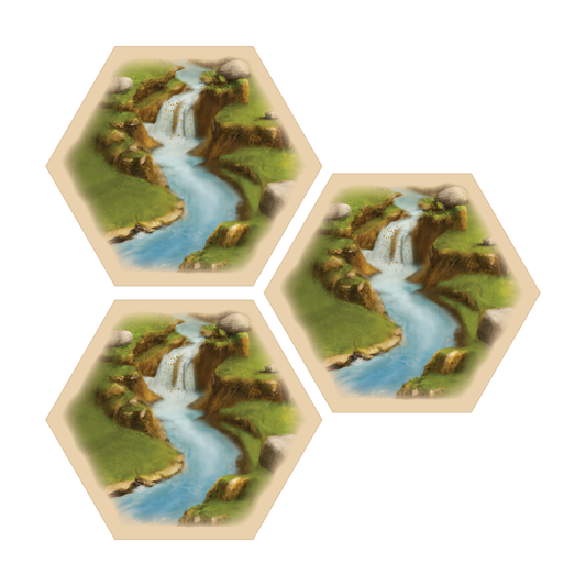 Gold River Replacement Hex Scenario compatible with Catan's Settlers of Catan, Seafarers, Cities and Knights and Catan Expansions