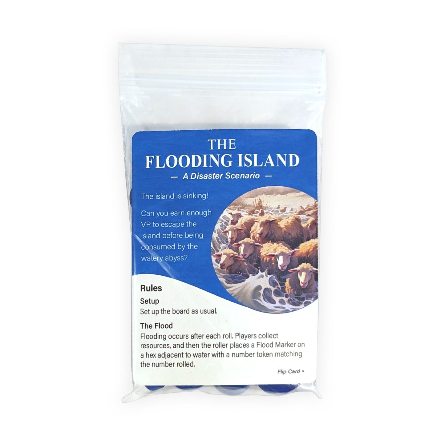The Flooding Island Atlantis Disaster Scenario Compatible with Catan's Settlers of Catan