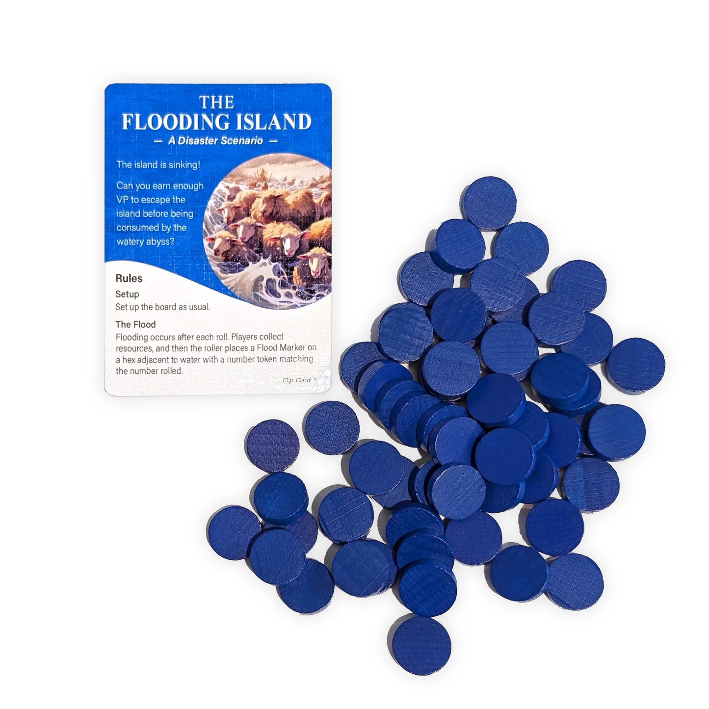 The Flooding Island Atlantis Disaster Scenario Compatible with Catan's Settlers of Catan
