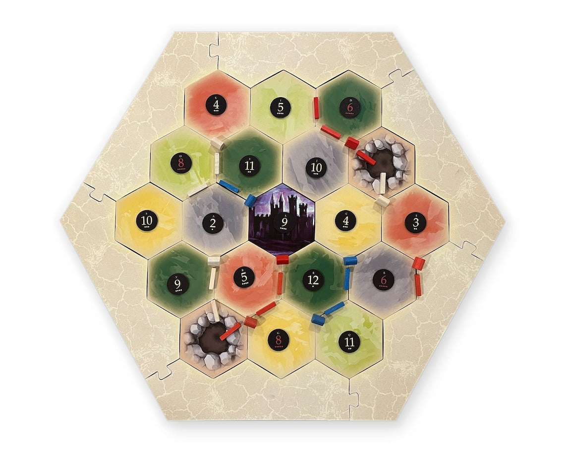 Haunted Castle Wraith Card Hex Scenario compatible with Catan's Settlers of Catan, Seafarers, Cities and Knights and Catan Expansions