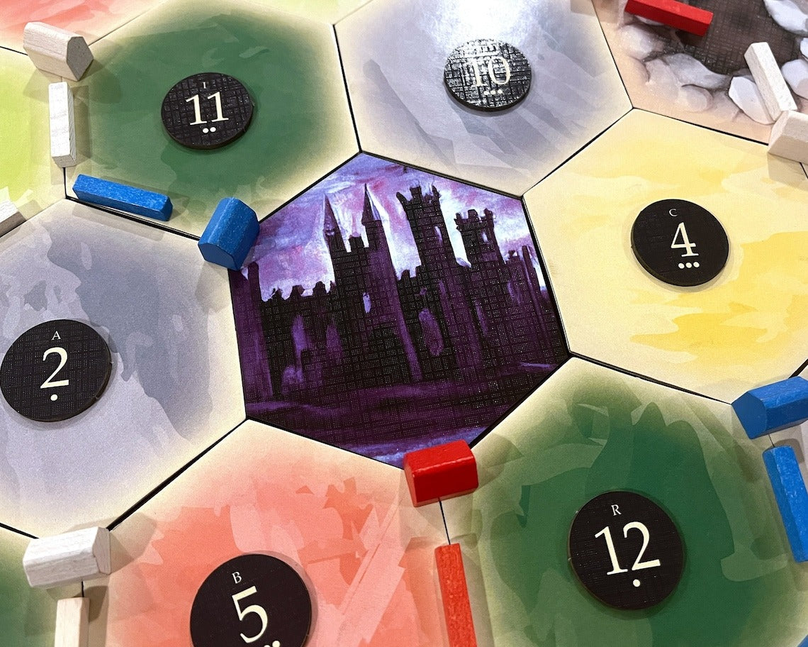 Haunted Castle Wraith Card Hex Scenario compatible with Catan's Settlers of Catan, Seafarers, Cities and Knights and Catan Expansions