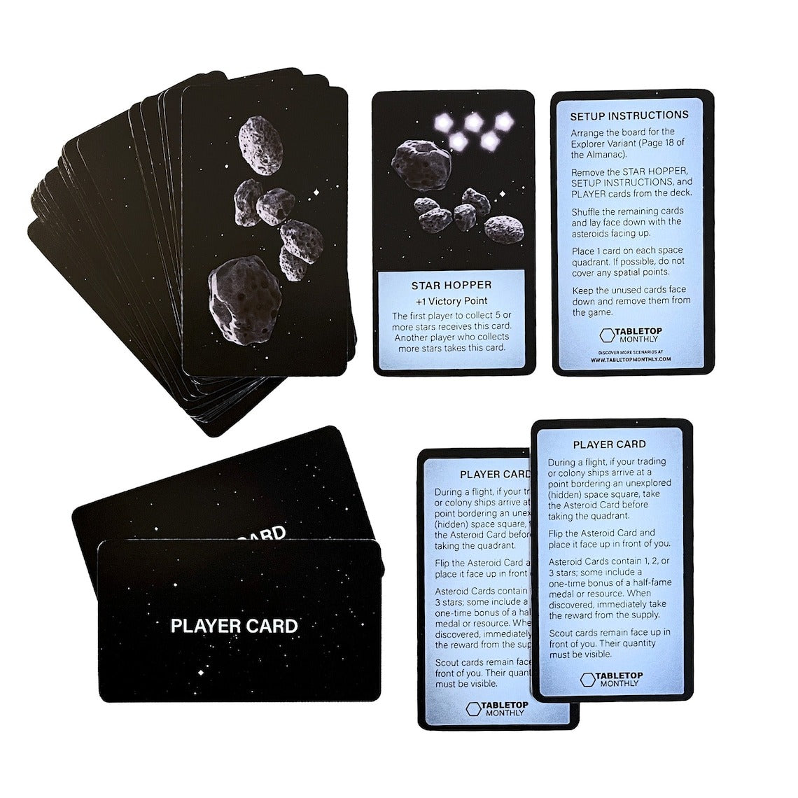 Asteroid Belt Scenario Expansion Deck compatible with Catan's Starfarers of Catan