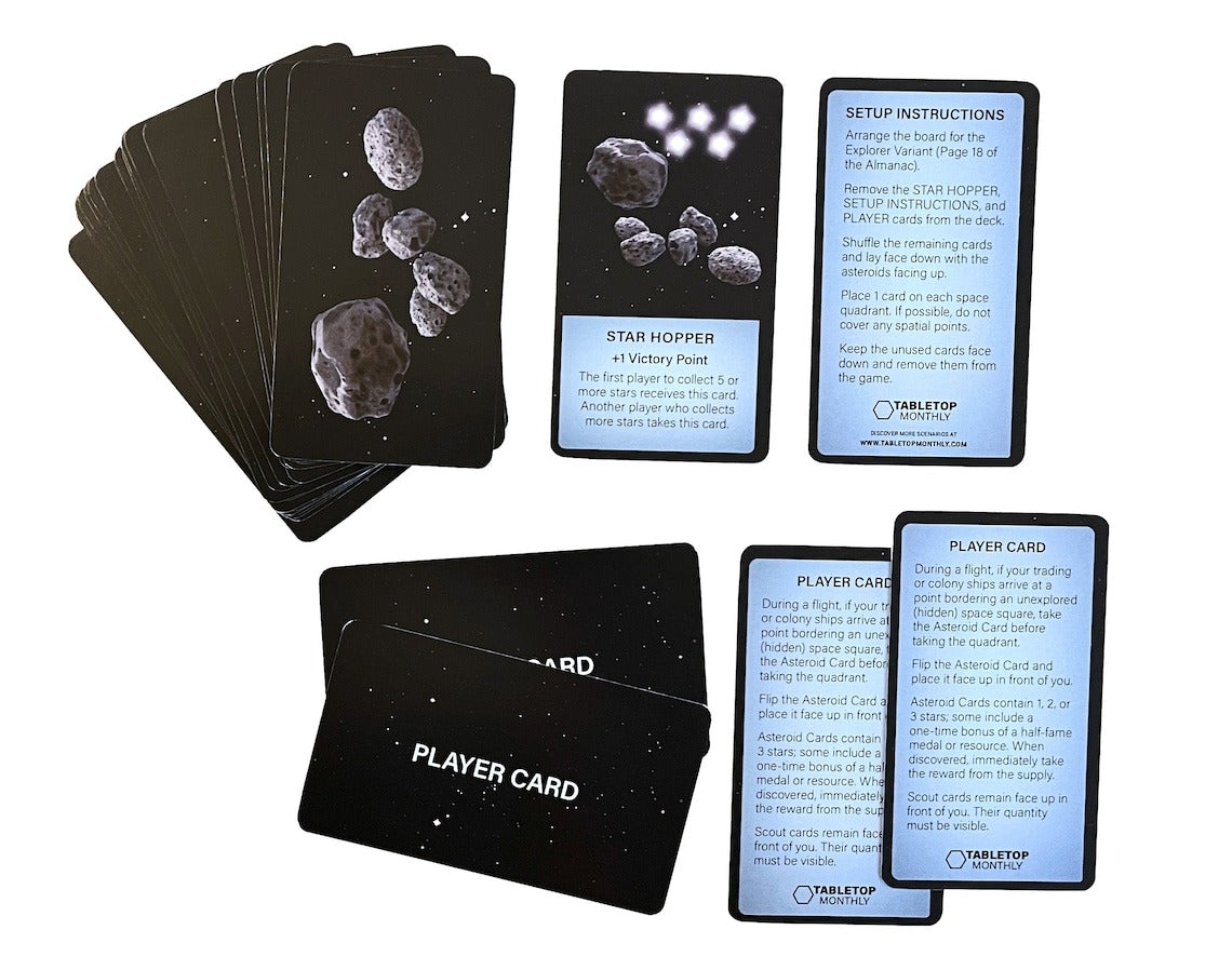 Asteroid Belt Scenario Expansion Deck compatible with Catan's Starfarers of Catan