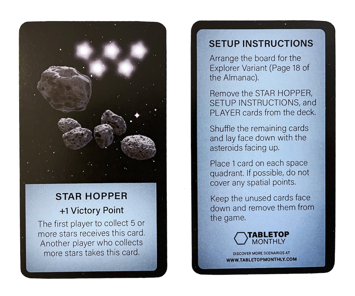 Asteroid Belt Scenario Expansion Deck compatible with Catan's Starfarers of Catan