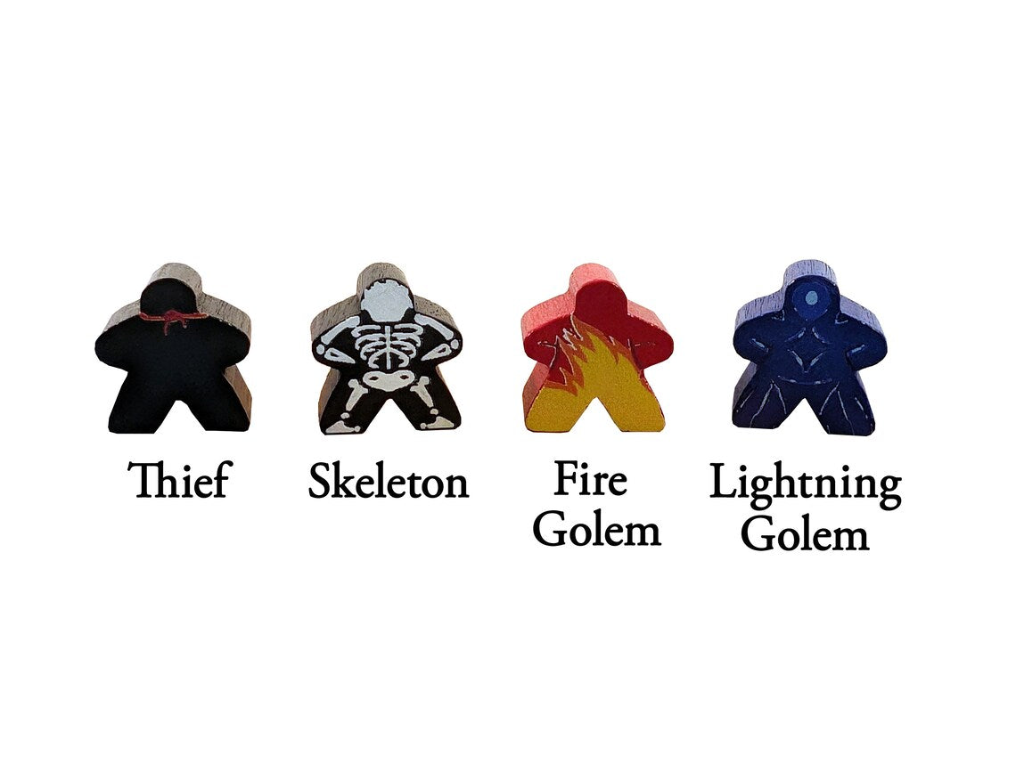 Wooden Robber Meeple compatible with Catan's Settlers of Catan, Seafarers and Catan Expansions