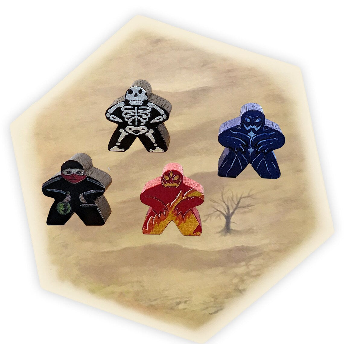 Wooden Robber Meeple compatible with Catan's Settlers of Catan, Seafarers and Catan Expansions