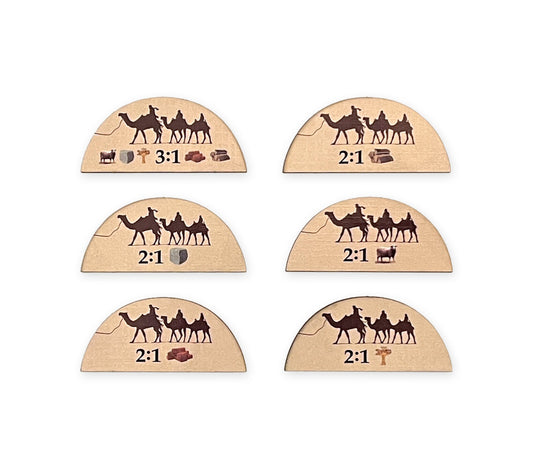 Caravan Land Port 6 Pack Replacement compatible with Settlers of Catan