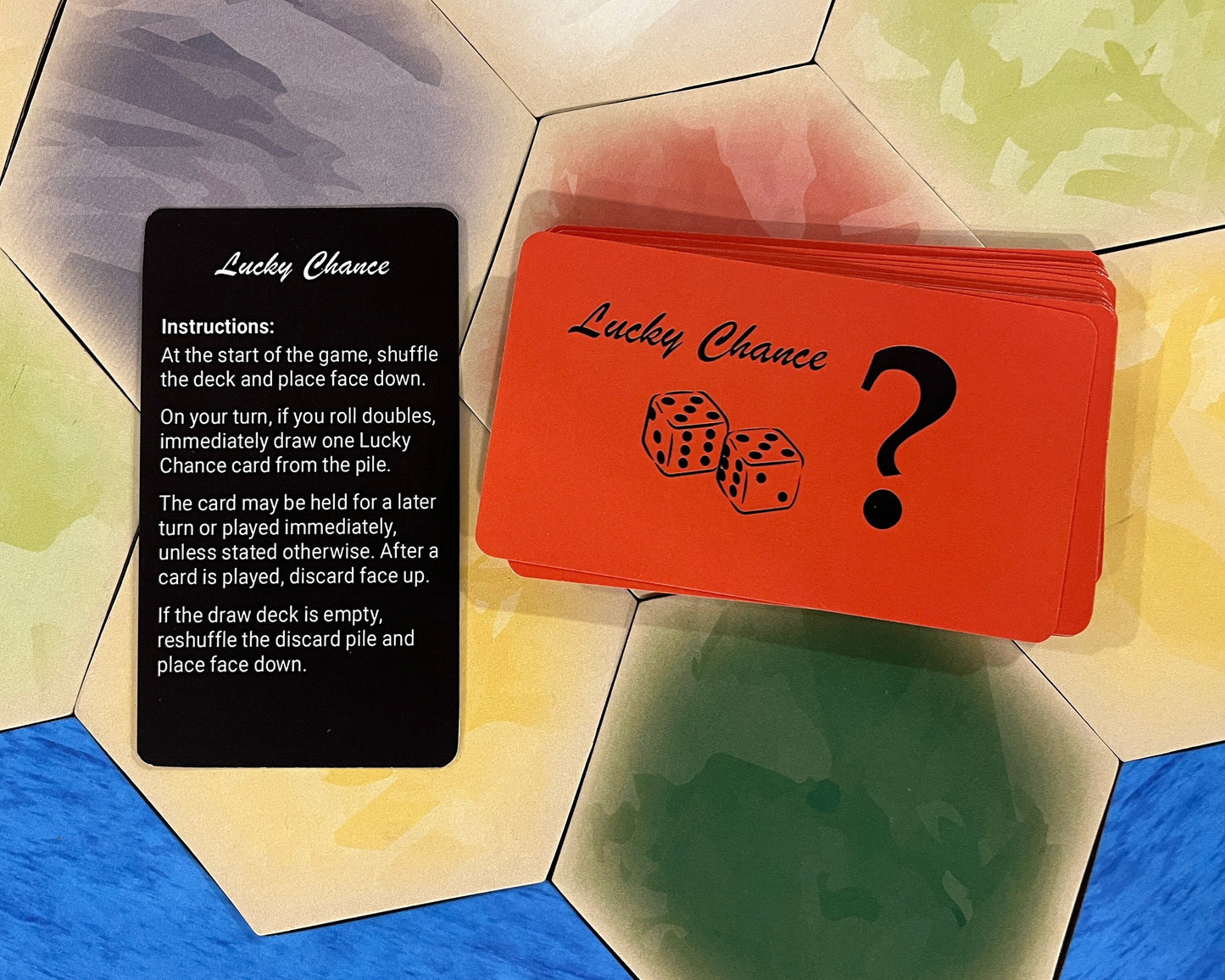 Lucky Chance Doubles Card Expansion compatible with Settlers of Catan and Monopoly