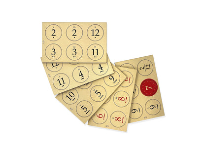 Replacement Number Tokens with Roll Chance Indicator compatible with Catan's Settlers of Catan 5-6 Player Extension