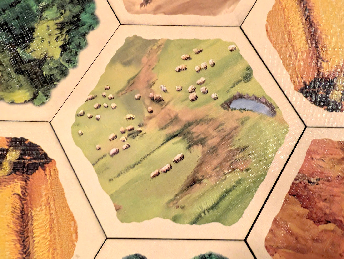 UV-Coated Easy Clean Replacement Hex Set compatible with Catan 6th Edition