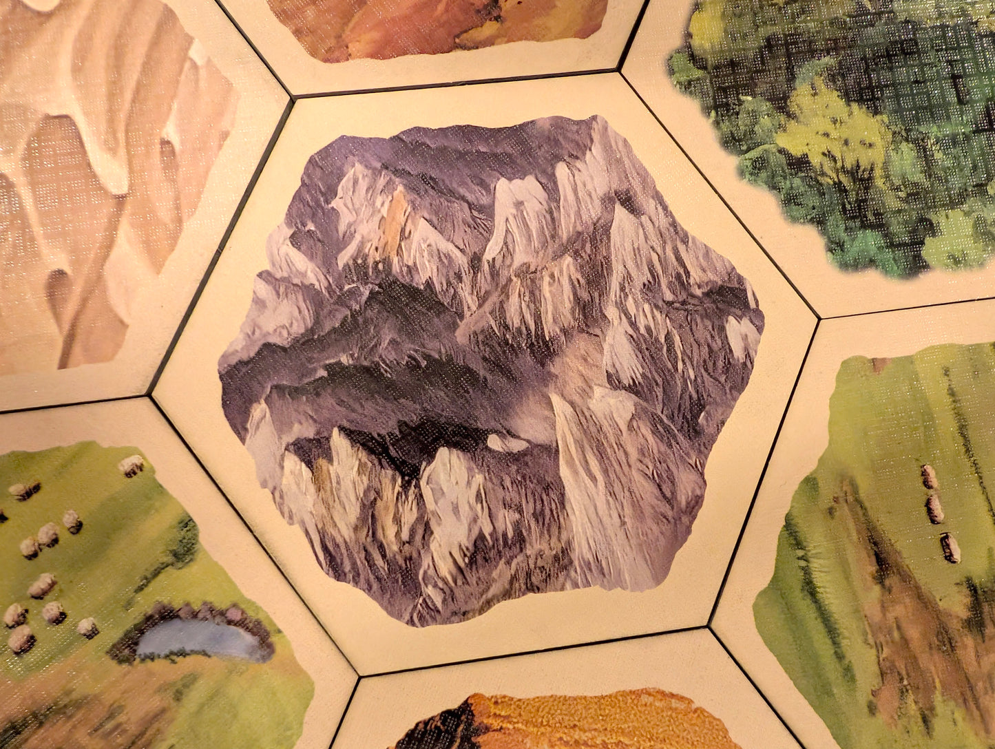 UV-Coated Easy Clean Replacement Hex Set compatible with Catan 6th Edition