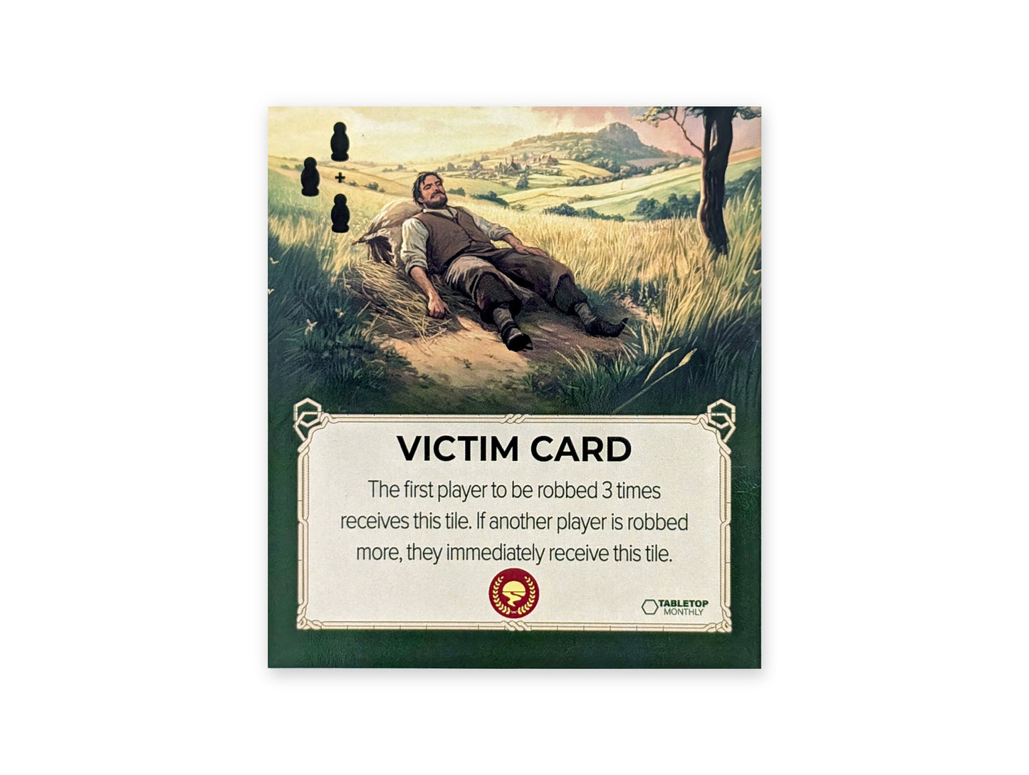 Victim Card Tile compatible with Catan's Settlers of Catan, Seafarers, and Catan Expansions, 6th Edition