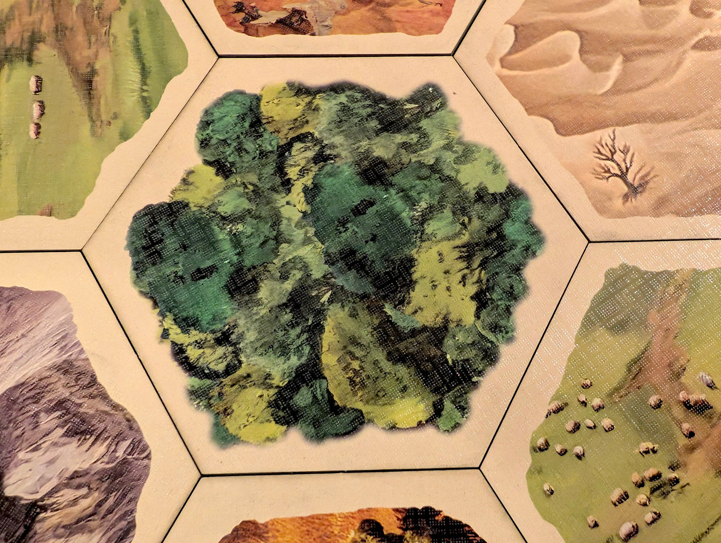 UV-Coated Easy Clean Replacement Hex Set compatible with Catan 6th Edition