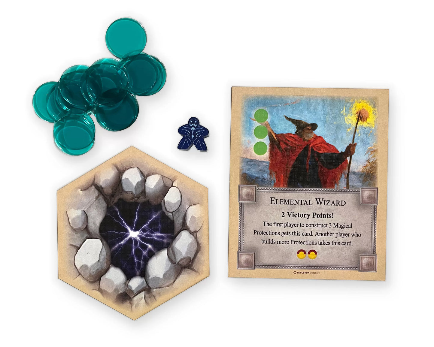 Elemental Golem Scenario compatible with Catan's Settlers of Catan and Seafarers Expansion