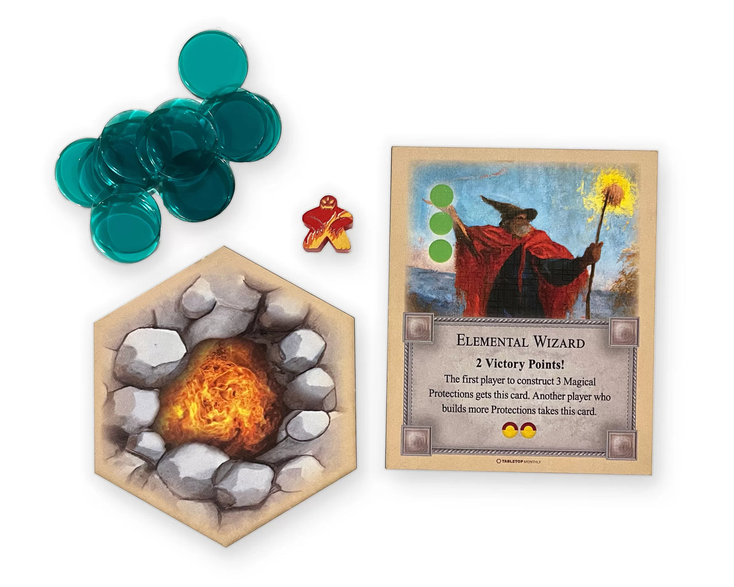 Elemental Golem Scenario compatible with Catan's Settlers of Catan and Seafarers Expansion