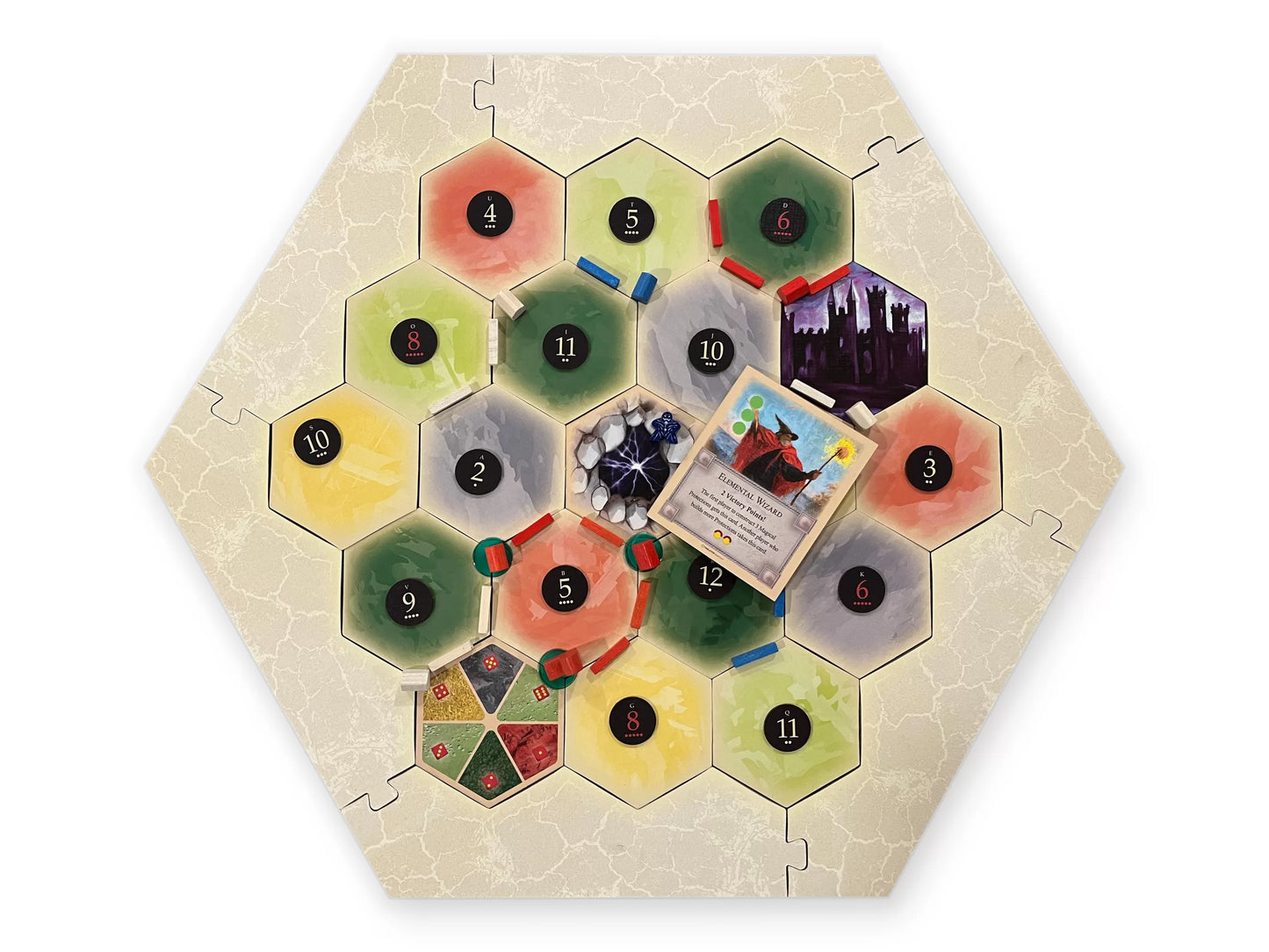 Elemental Golem Scenario compatible with Catan's Settlers of Catan and Seafarers Expansion