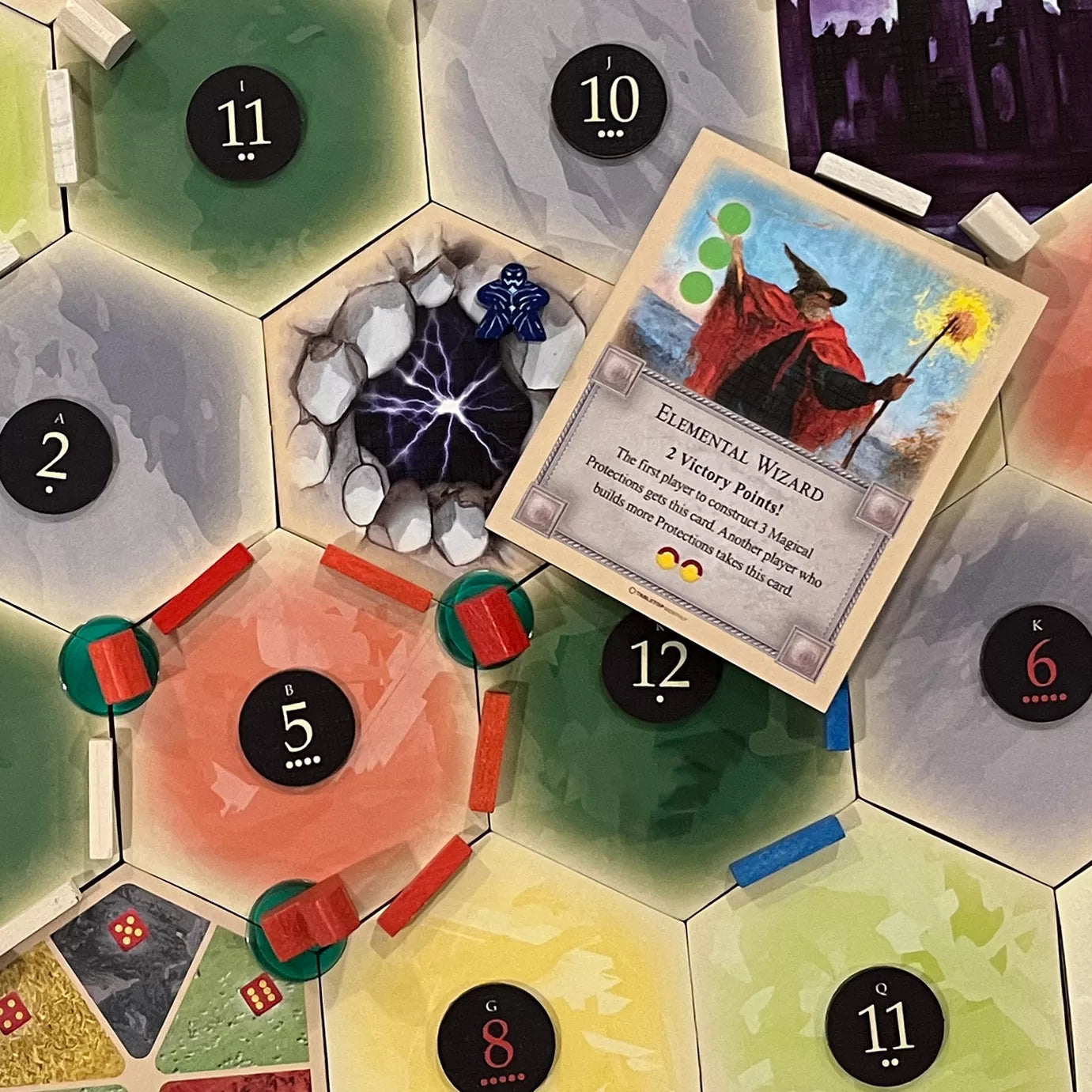 Elemental Golem Scenario compatible with Catan's Settlers of Catan and Seafarers Expansion