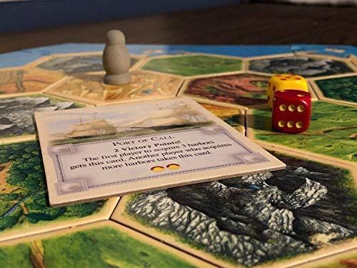 3-Pack Bonus Cards: Longest Turn, Port of Call and Most Developed compatible with Catan's Settlers of Catan and Catan Expansions