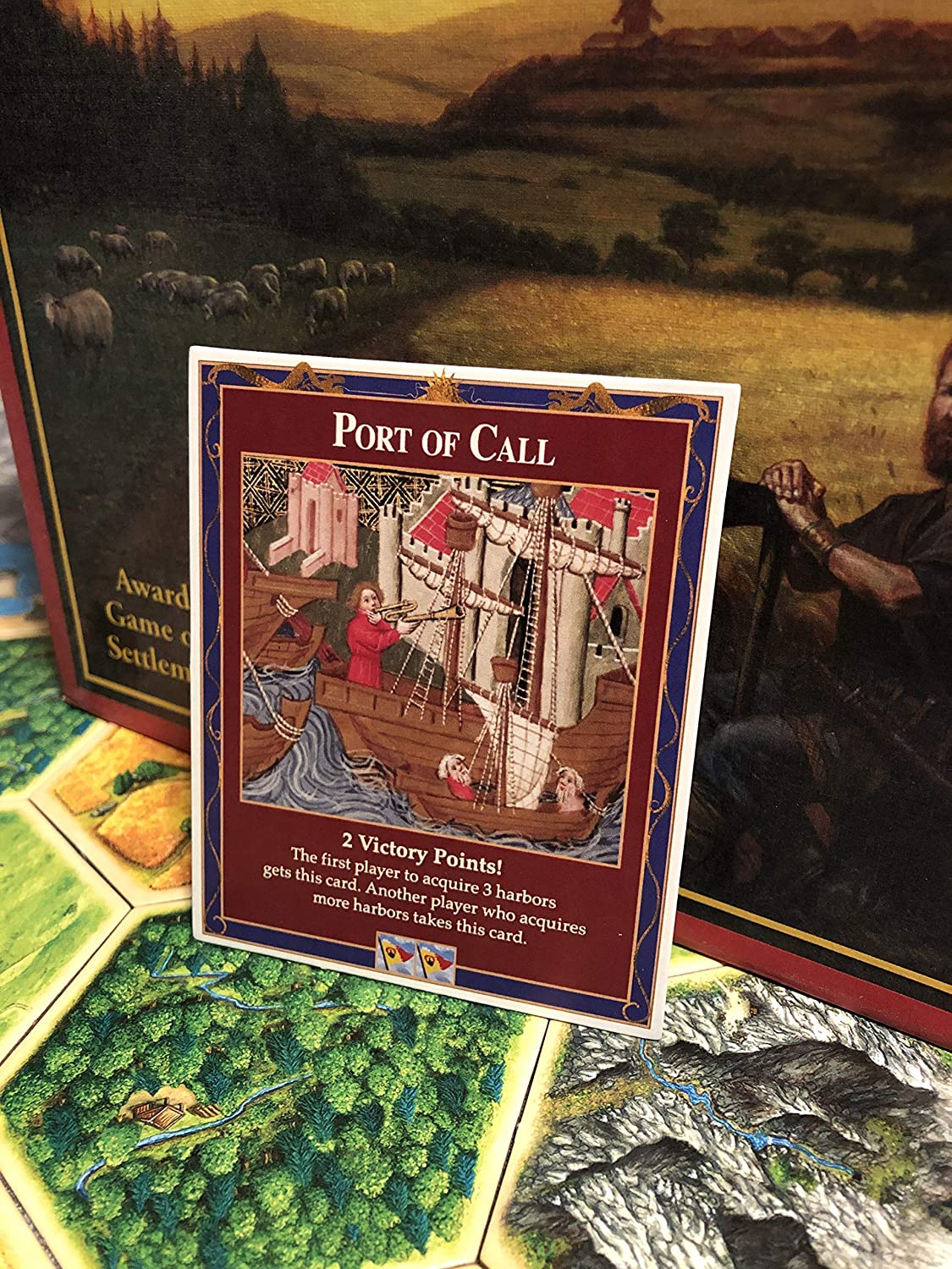 Port of Call (Harbor Master) Game Card compatible with Catan's Settlers of Catan (4th Edition), Seafarers and Catan Expansions