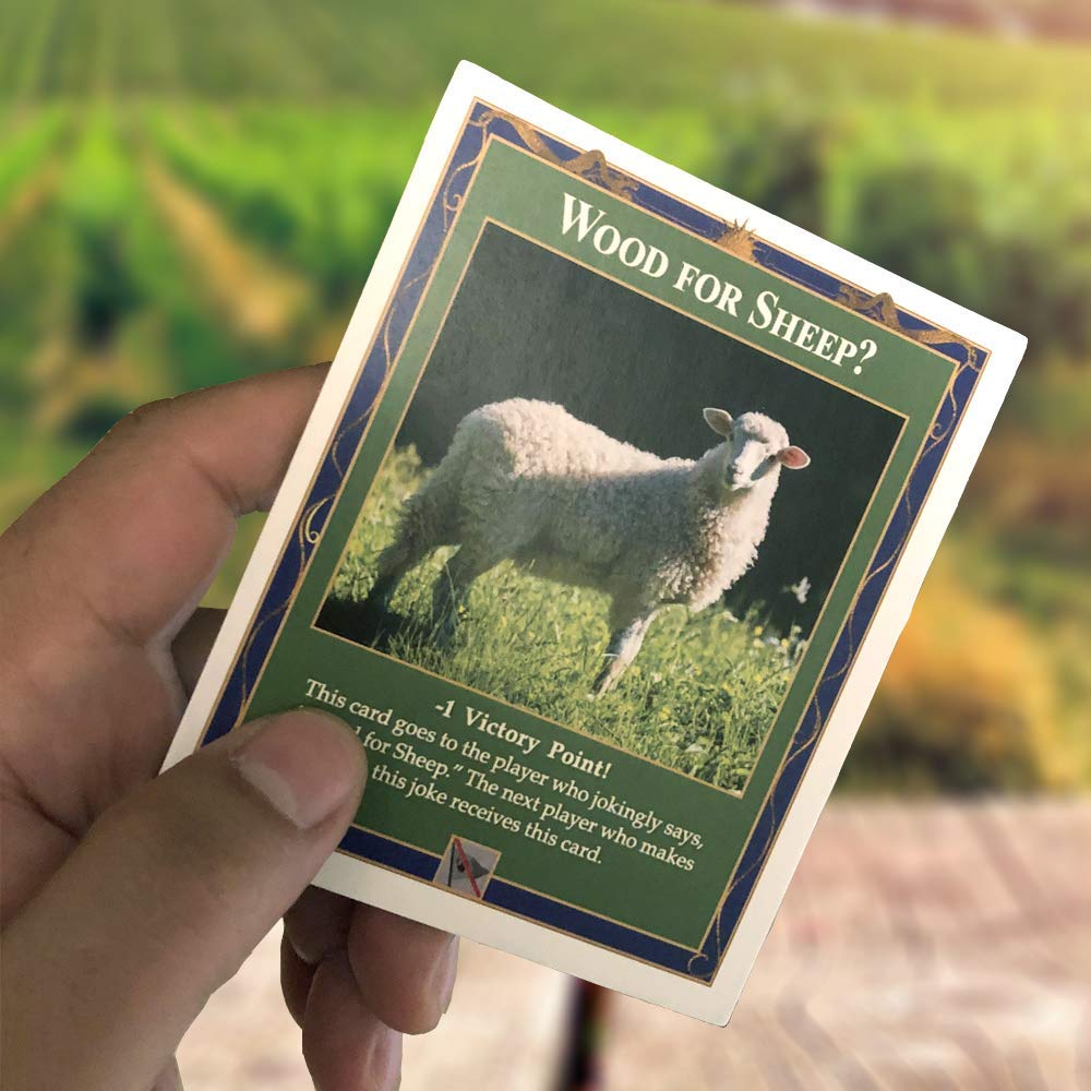 Longest Turn and Wood for Sheep Penalty Cards compatible with Catan's Settlers of Catan (4th Edition), Seafarers and Catan Expansions