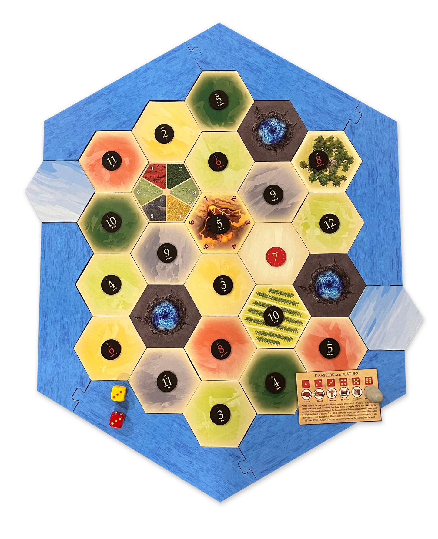 Mysterious Portal Hex Scenario compatible with Catan's Settlers of Catan, Seafarers, and Catan Expansions