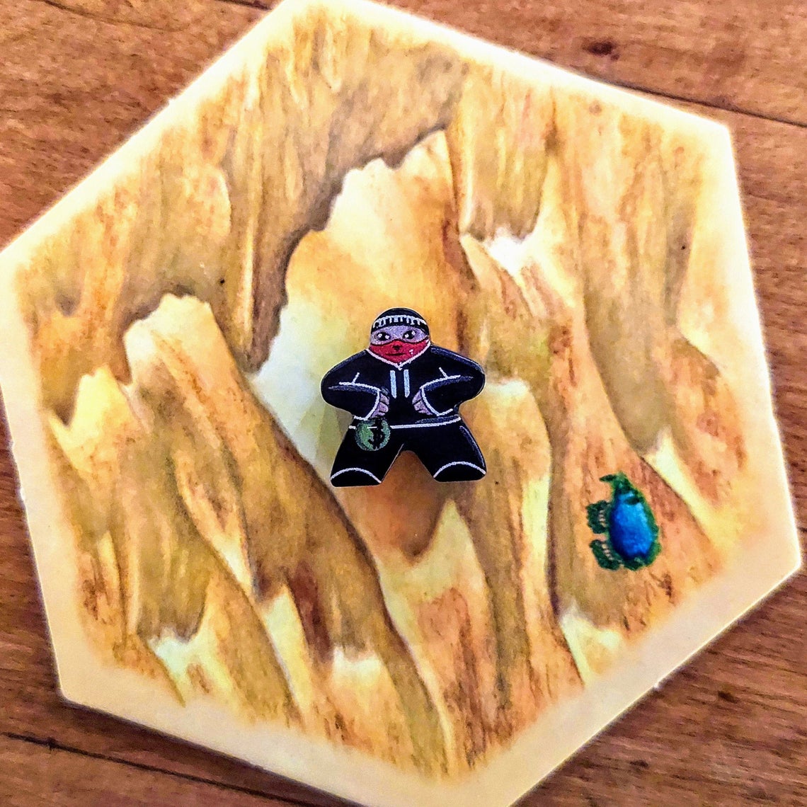 Wooden Robber Meeple compatible with Catan's Settlers of Catan, Seafarers and Catan Expansions