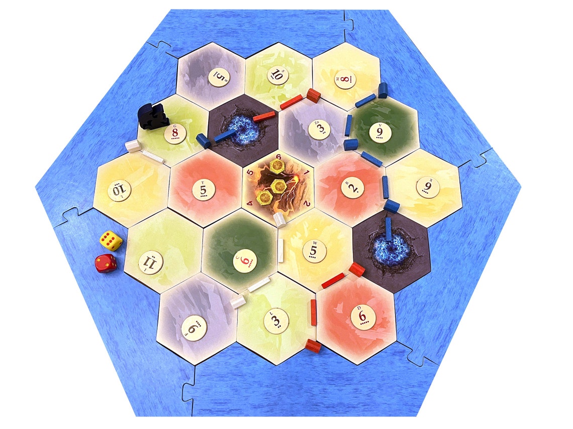 Mysterious Portal Hex Scenario compatible with Catan's Settlers of Catan, Seafarers, and Catan Expansions