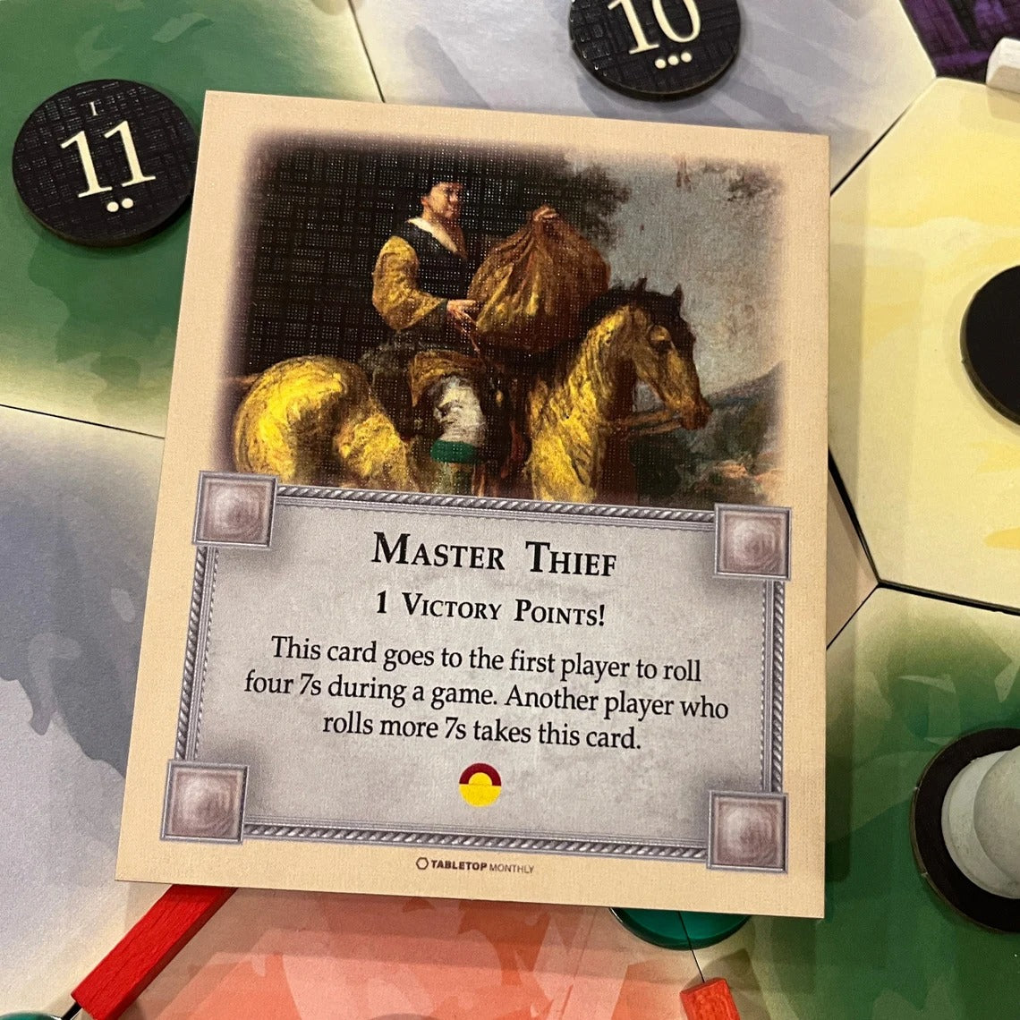 Master Thief Card compatible with Catan's Settlers of Catan, Seafarers, and Catan Expansions, 5th Edition