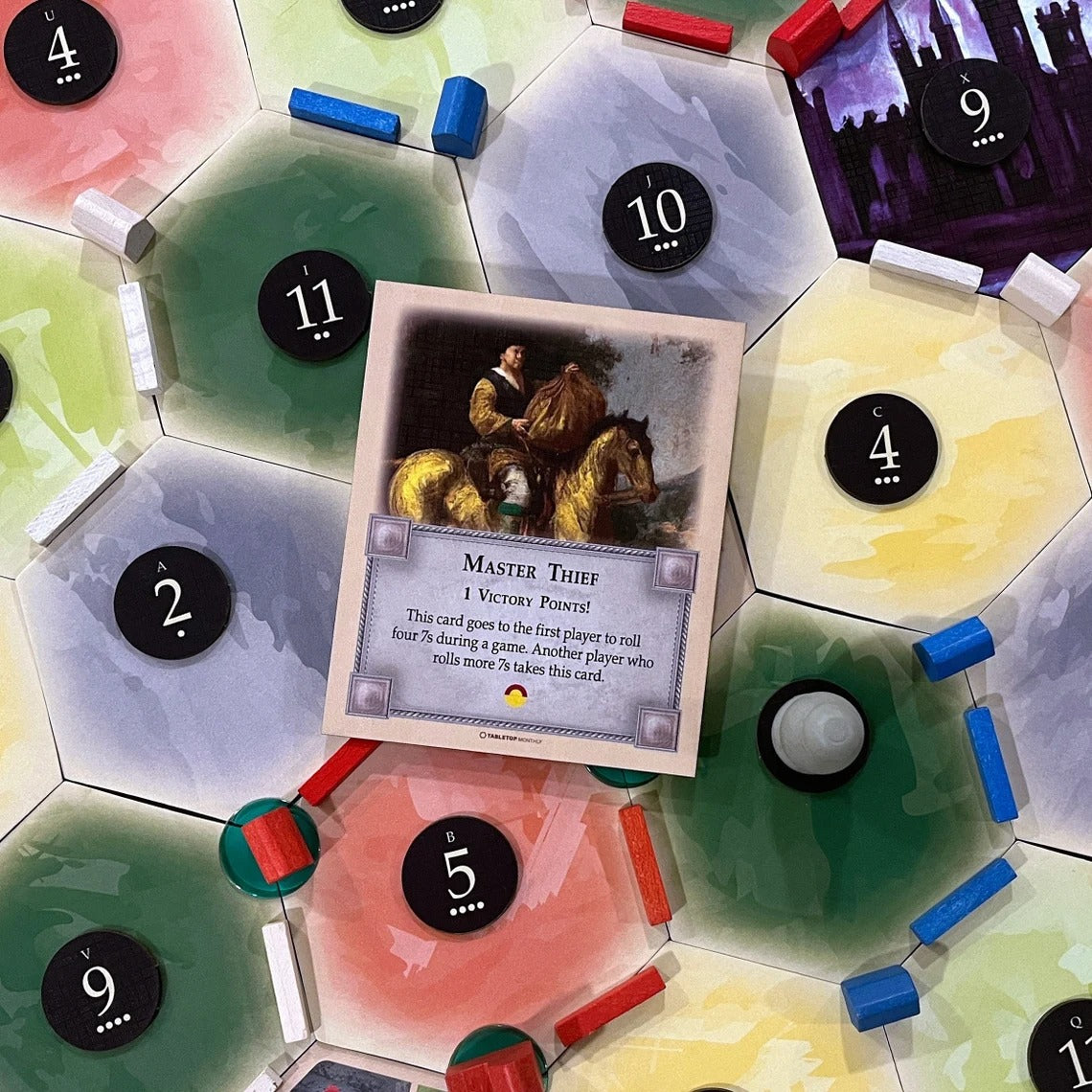 Master Thief Card compatible with Catan's Settlers of Catan, Seafarers, and Catan Expansions, 5th Edition
