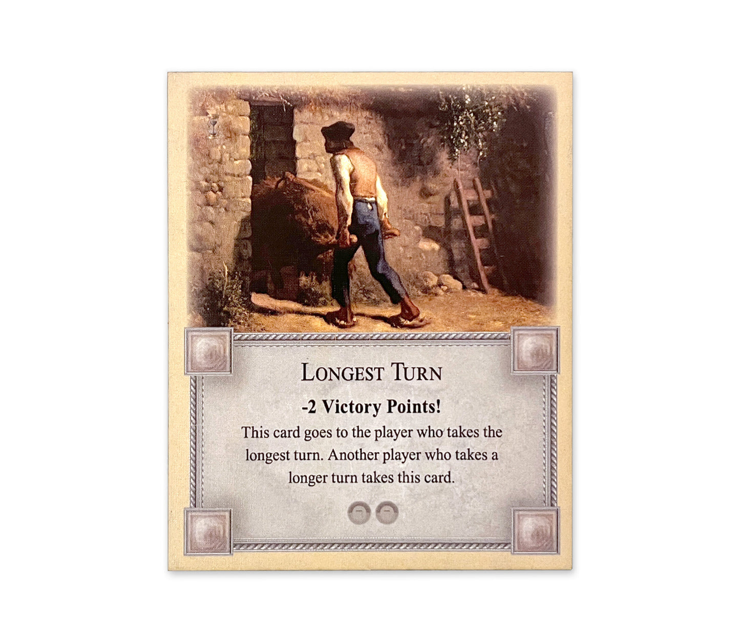 2-Pack Bonus Cards: Longest Turn and Wood for Sheep Cards compatible with Catan's Settlers of Catan, Seafarers and Catan Expansions