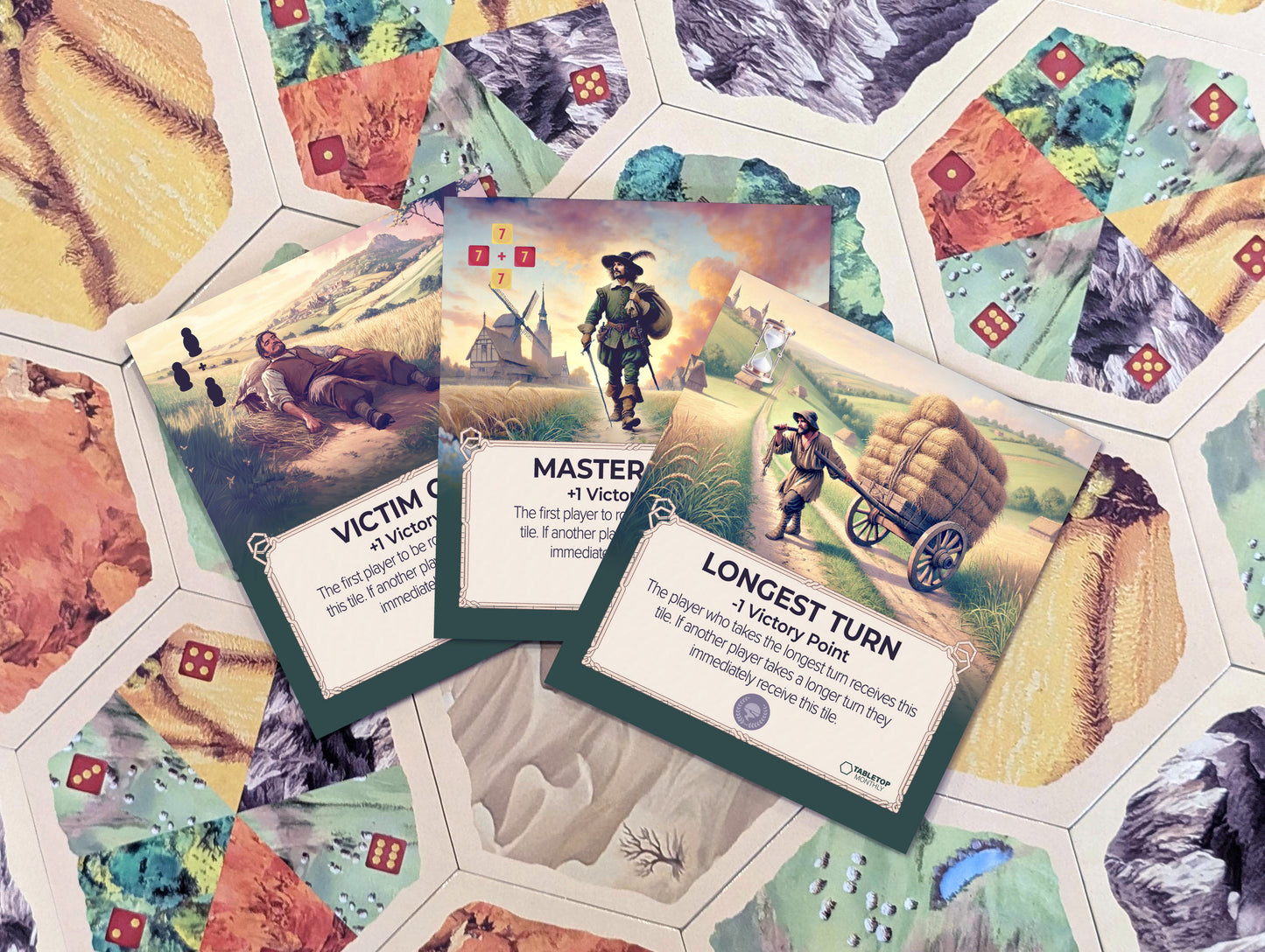 Victim Card Tile compatible with Catan's Settlers of Catan, Seafarers, and Catan Expansions, 6th Edition
