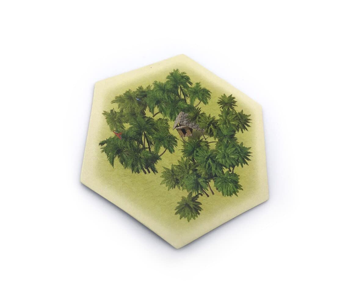 Lost Jungle Hex and Discovery Token Set compatible with Catan's Settlers of Catan, Seafarers and Catan Expansions