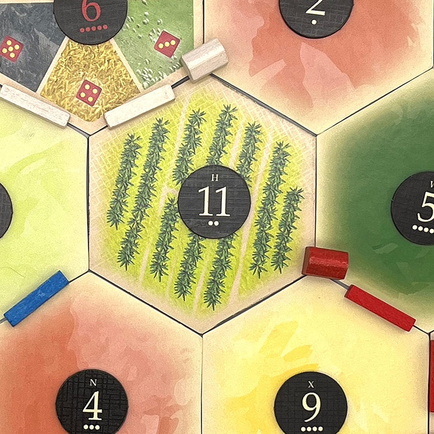 Plantation Scenario Hex compatible with Catan's Settlers of Catan, Seafarers and Catan Expansions