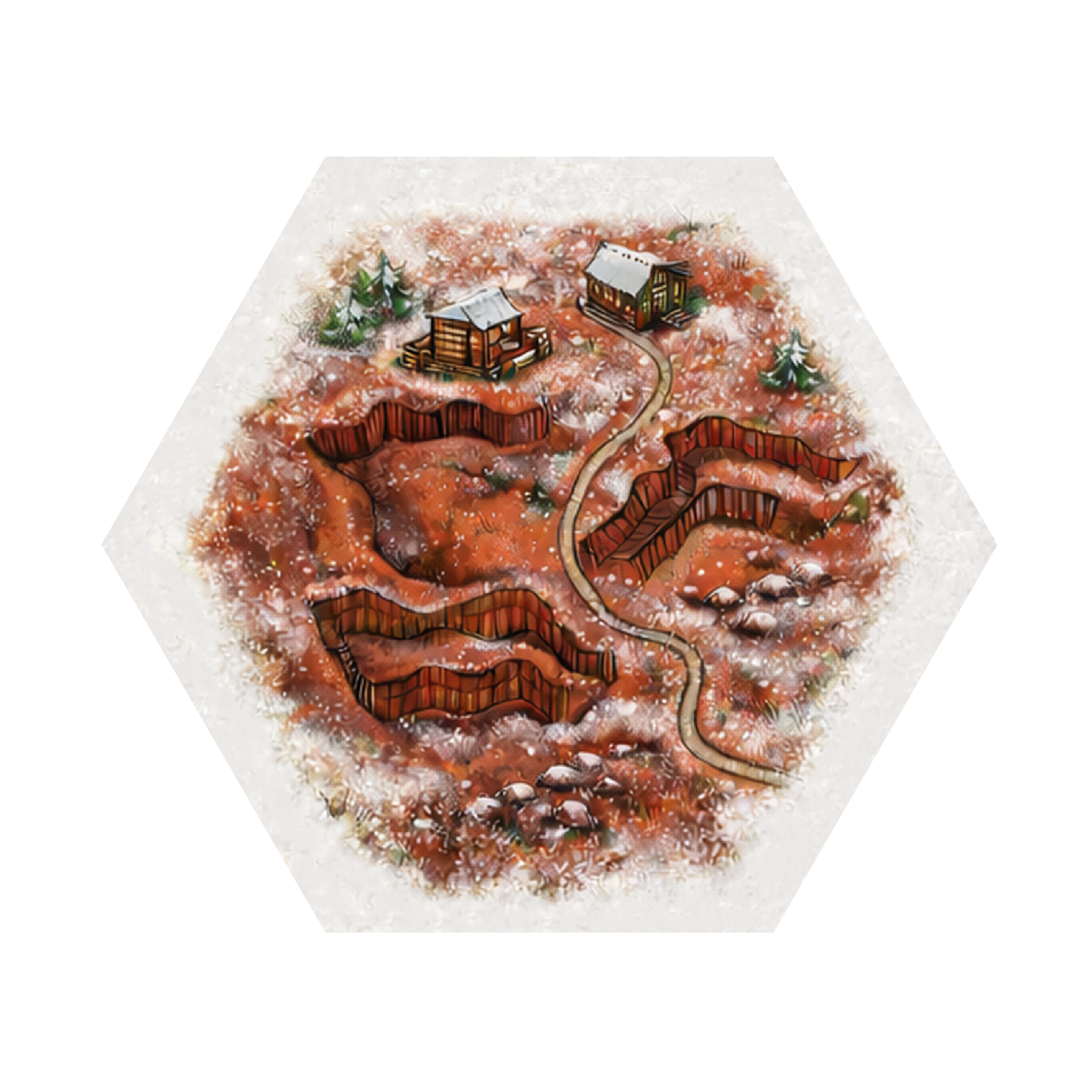 Winter Hexes compatible with Catan's Settlers of Catan