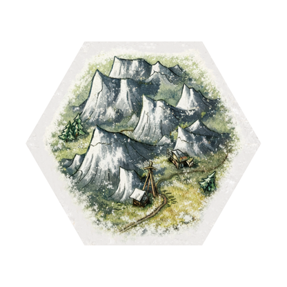 Winter Hexes compatible with Catan's Settlers of Catan