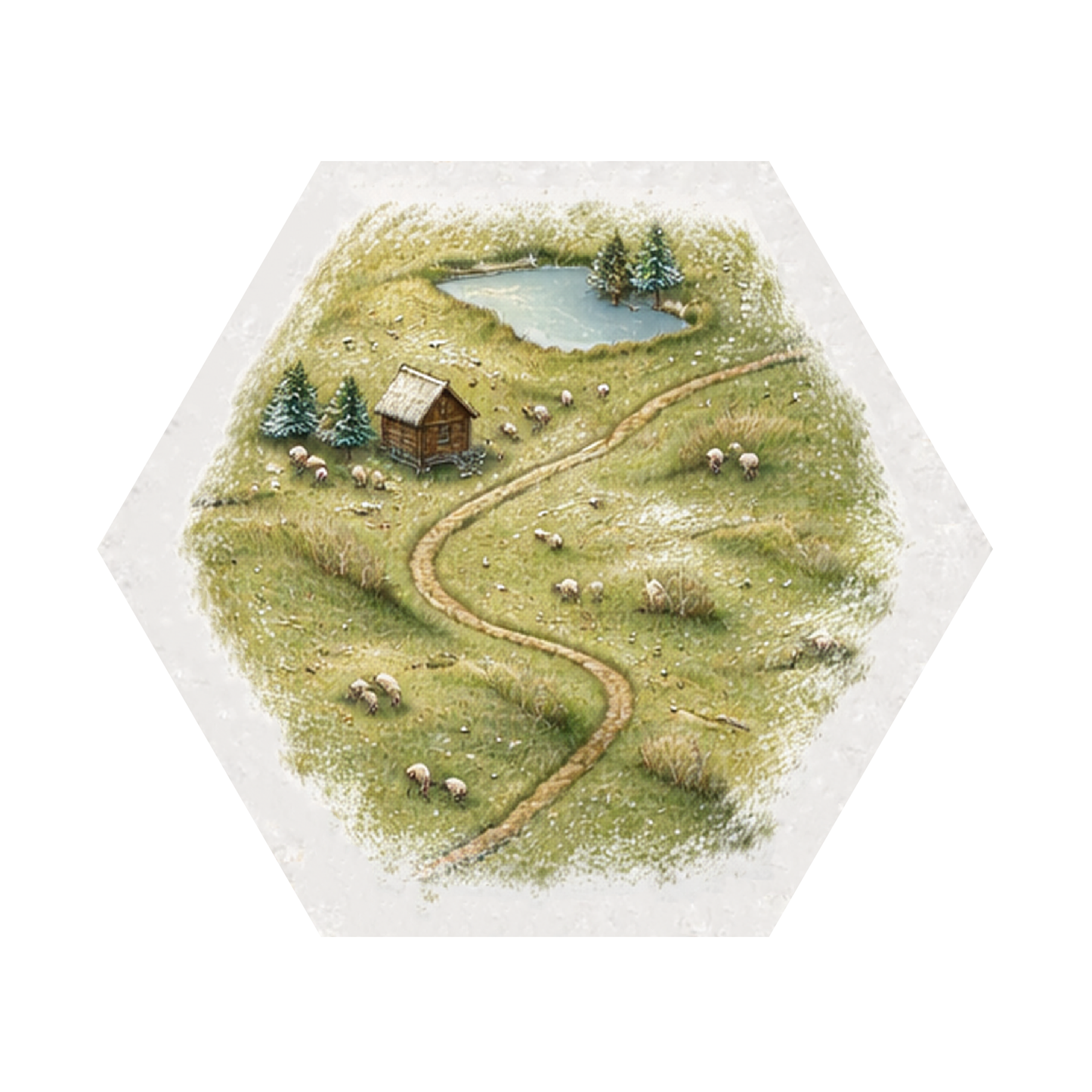 Winter Hexes compatible with Catan's Settlers of Catan