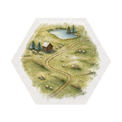 Winter Hexes compatible with Catan's Settlers of Catan