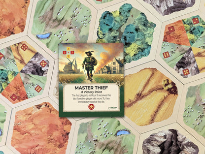 Master Thief Tile compatible with Catan's Settlers of Catan, Seafarers, and Catan Expansions, 6th Edition