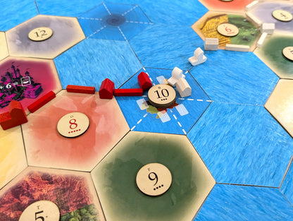 Treasure Island Scenario Hex and Replacement Number Tokens compatible with Catan's Settlers of Catan and Seafarers