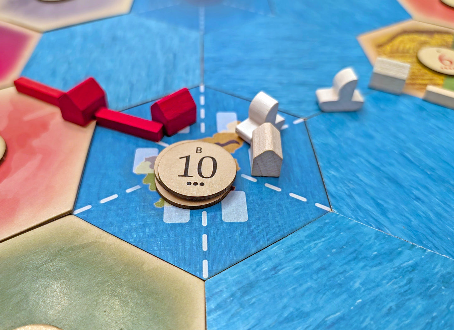 Treasure Island Scenario Hex and Replacement Number Tokens compatible with Catan's Settlers of Catan and Seafarers