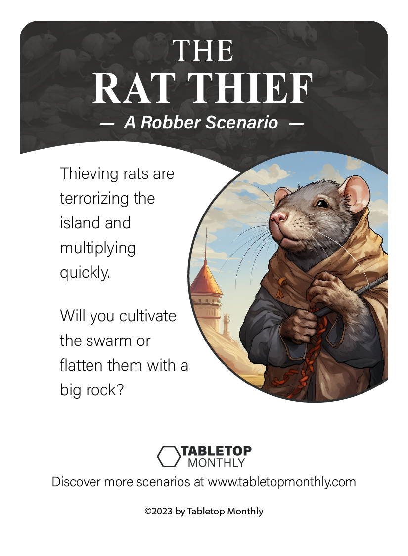 Rat Thief: A Robber Scenario compatible with Catan's Settlers of Catan