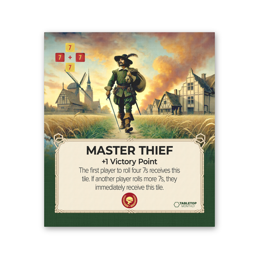 Master Thief Tile compatible with Catan's Settlers of Catan, Seafarers, and Catan Expansions, 6th Edition