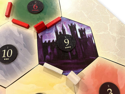 Haunted Castle Wraith Card Hex Scenario compatible with Catan's Settlers of Catan, Seafarers, Cities and Knights and Catan Expansions